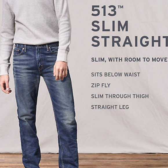 Levi's 513 Slim Straight Cut Men's Jeans - Picture 7 of 7
